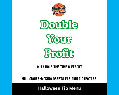 ONLYFANS Halloween Tip Menu | Editable Canva Tipping Template for Creators, Digital Camgirl & Fansly OF Tip Menu