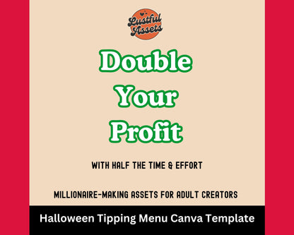 Halloween ONLYFANS Tip Menu | Editable Tipping Template for Creators, Digital Camgirl & Fansly OF Tip Menu 2024