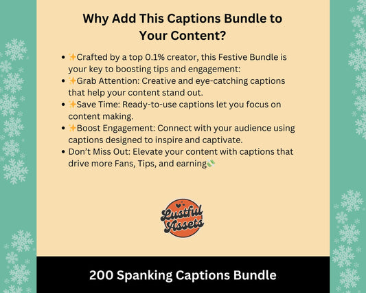 ONLYFANS Spanking Captions Bundle | Perfect for Spank & ass Posts, Only Fans PPV, Mass Messages ideas,  Scripts, camgirls, Fansly Snap OF