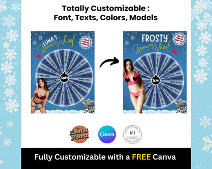 ONLYFANS Tip Games Winter Animated Themed Templates| Onlyfans Winter Tipping Game kit, Winter Canva Creators camgirls, OF Fansly Snap Script