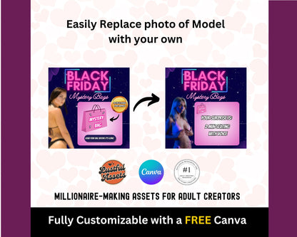 ONLYFANS Black Friday Tipping game, Mystery Bag | Onlyfans Tip Game Idea Templates, OF, Fansly Snapchat, camgirls, Content creators Bundle
