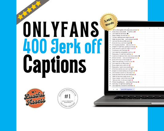 Onlyfans 400 Jerk off Captions Bundle| Adult Content Creators DM, Camgirls Fansly Users, OF ideas, Twitch & Snapchat Marketing Post
