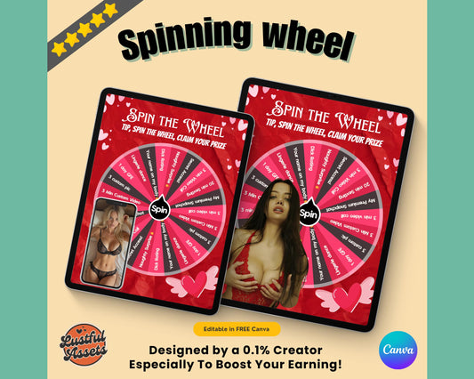ONLYFANS Spin The Wheel Tip Game Template red | Only fans Spinning Wheel Promo Graphic Tipping game idea Templates, Camgirls, Fansly Snap