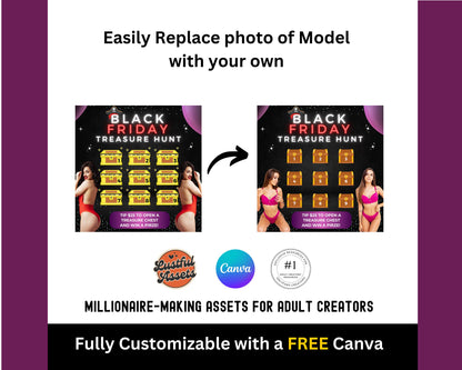 ONLYFANS Black Friday Tipping game, Treasure Hunt| Onlyfans Tip Game Idea Templates, OF, Fansly Snap, camgirls, Content creators Bundle