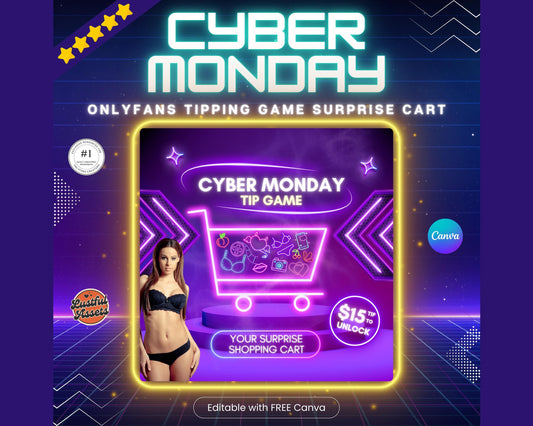 ONLYFANS Cyber Monday Tipping game, Surprise Cart | Tip Game Onlyfans Idea Templates, OF, Fansly Snapchat, camgirls, Content creators Bundle