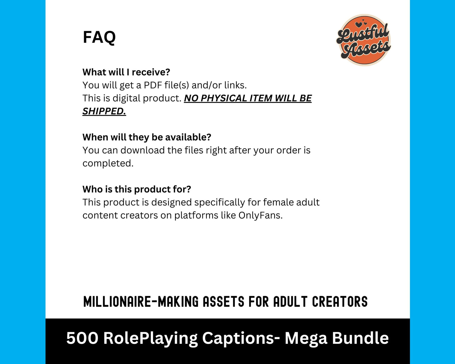 Onlyfans 500 Roleplaying Captions Bundle| Sexy fantasy niche Adult Content Creators DM, Camgirls Fansly, OF, Twitch Snapchat, Marketing