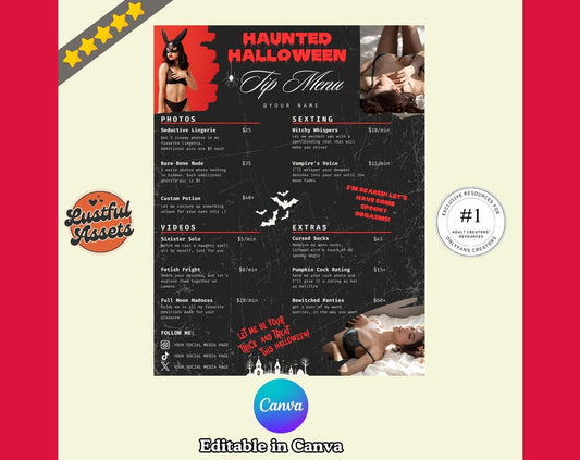 Halloween ONLYFANS Tip Menu