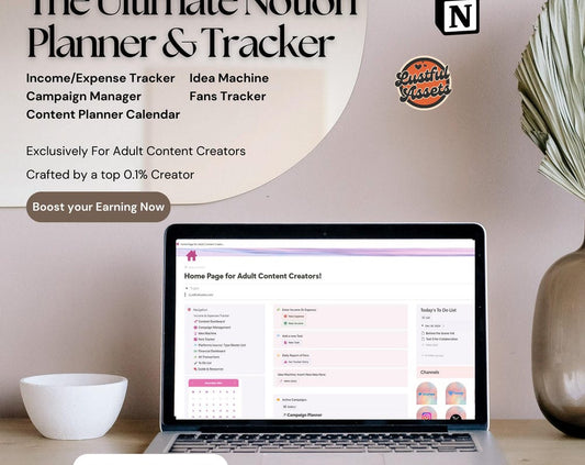 ONLYFANS Content Planner Notion Ultimate Tracker