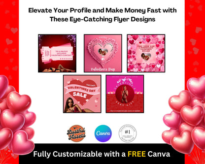 ONLYFANS February & Valentine's Tip Game Campaign Flyers| Earn more| OnlyFans Template - Lustful Assets