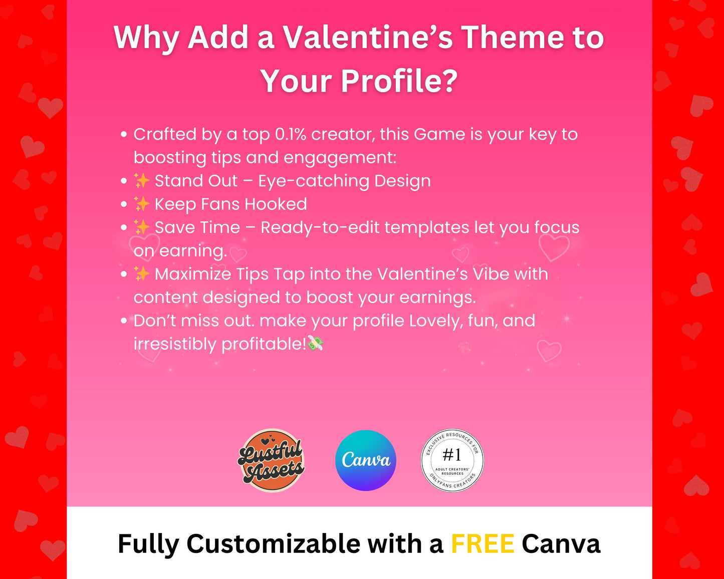 ONLYFANS Valentine's Spinning Wheel Tipping Game| Earn more| OnlyFans Template - Lustful Assets