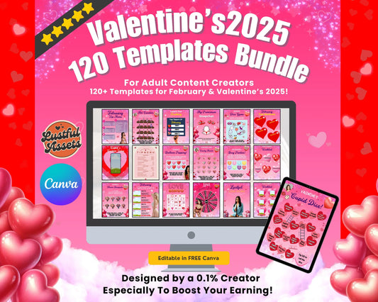 ONLYFANS Valentine's Templates, February Templates  | Only fans Valentine game bundle idea, First to Tip menu, Content Camgirls, Fansly Snap